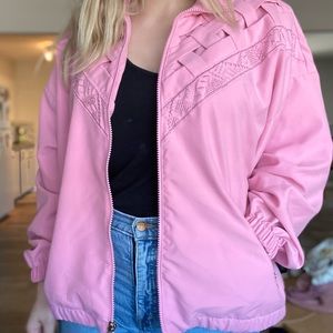 80s Vintage Pink Jacket Teddi Petite
